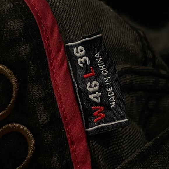 COOGI Australia Black Jeans with Brown Accent and Gold Embroidery (46x36) - Picture 11 of 13